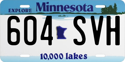 MN license plate 604SVH