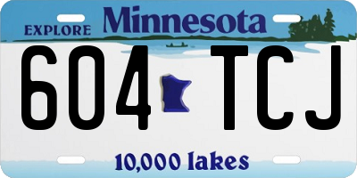 MN license plate 604TCJ