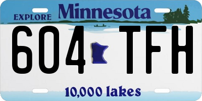 MN license plate 604TFH