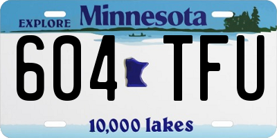 MN license plate 604TFU