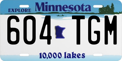 MN license plate 604TGM