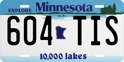 MN license plate 604TIS