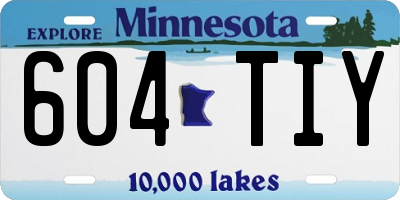 MN license plate 604TIY