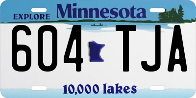 MN license plate 604TJA