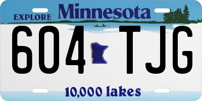 MN license plate 604TJG
