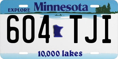 MN license plate 604TJI