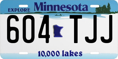 MN license plate 604TJJ