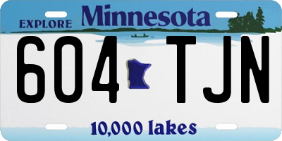 MN license plate 604TJN