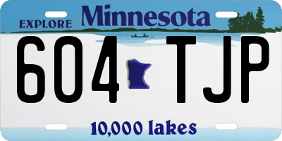 MN license plate 604TJP