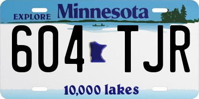MN license plate 604TJR