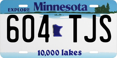MN license plate 604TJS