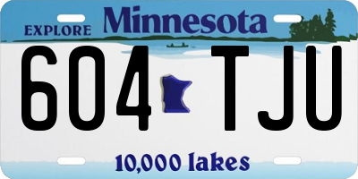 MN license plate 604TJU