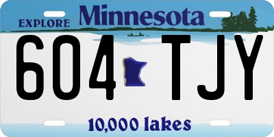 MN license plate 604TJY