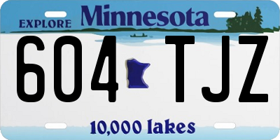 MN license plate 604TJZ