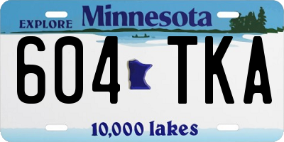 MN license plate 604TKA