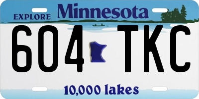 MN license plate 604TKC