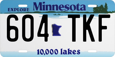MN license plate 604TKF