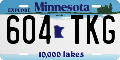 MN license plate 604TKG