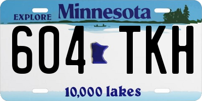 MN license plate 604TKH