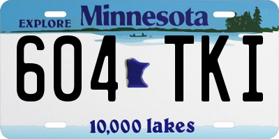 MN license plate 604TKI