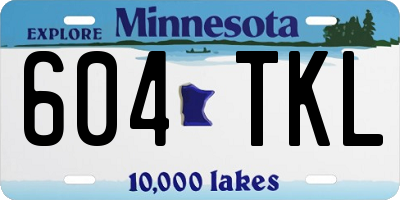 MN license plate 604TKL