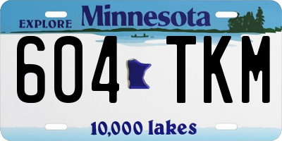 MN license plate 604TKM