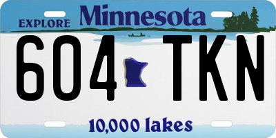 MN license plate 604TKN