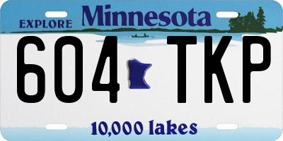 MN license plate 604TKP