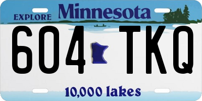 MN license plate 604TKQ