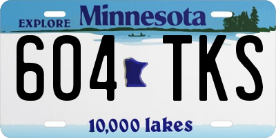 MN license plate 604TKS