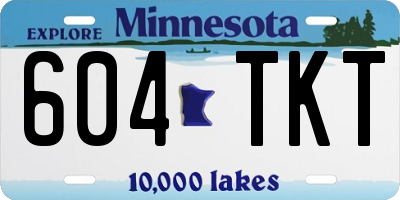 MN license plate 604TKT