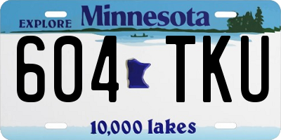 MN license plate 604TKU