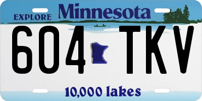 MN license plate 604TKV