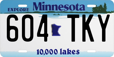 MN license plate 604TKY