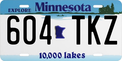 MN license plate 604TKZ