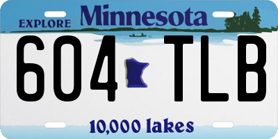 MN license plate 604TLB