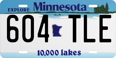 MN license plate 604TLE