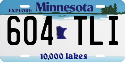 MN license plate 604TLI
