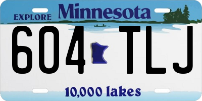 MN license plate 604TLJ
