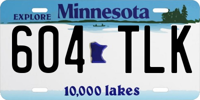 MN license plate 604TLK