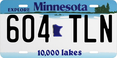 MN license plate 604TLN