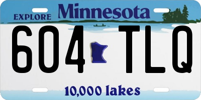 MN license plate 604TLQ