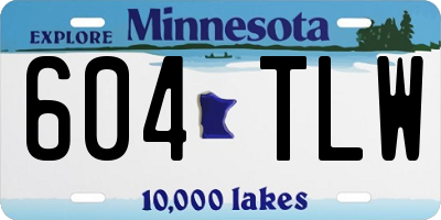 MN license plate 604TLW