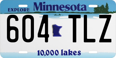 MN license plate 604TLZ