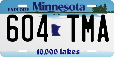 MN license plate 604TMA