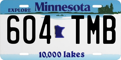 MN license plate 604TMB