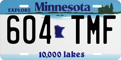 MN license plate 604TMF