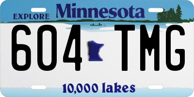 MN license plate 604TMG