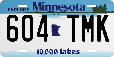MN license plate 604TMK