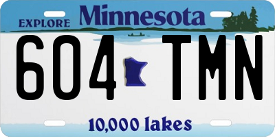 MN license plate 604TMN